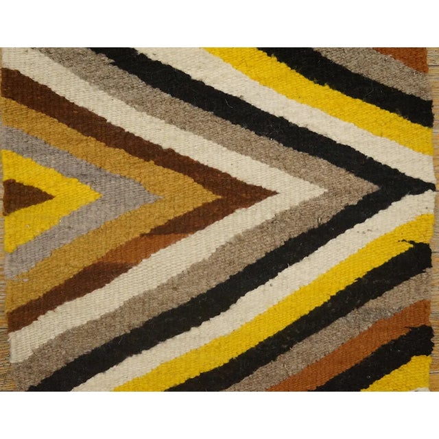 1930s Multicolored Geometric Pattern V1930s Vintage Navajo Style Scatter Size Area Rug For Sale - Image 5 of 10