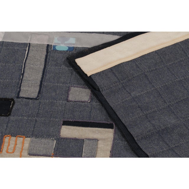 Rug & Kilim’s Contemporary Square Tapestry With Geometric Layout in Neutral Tones For Sale - Image 10 of 10