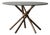 Hector Dining Table 120 with Concrete Top and Dark Oak Legs by Eberhart Furniture For Sale