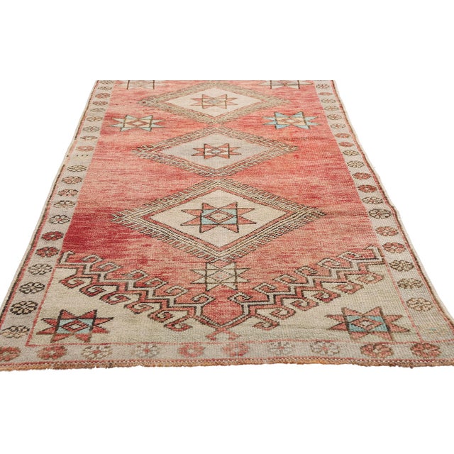 Vintage Turkish Oushak Rug, 02'09 X 10'00 For Sale - Image 4 of 9