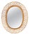 Vintage Rattan Wall Mirror in Midollino, Italy, 1950s For Sale