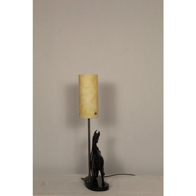 Wood Early 20th Century Polo Horse Sculptural Lamp For Sale - Image 7 of 13
