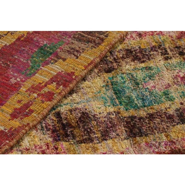 Pink Rug & Kilim’s Modern Classics Rug With Polychromatic Ikats Patterns For Sale - Image 8 of 8