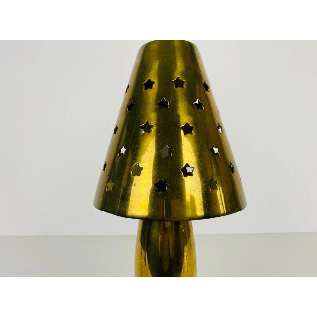 Midcentury Solid Brass Table Lamp by Studio Lambert, 1980s For Sale - Image 12 of 13