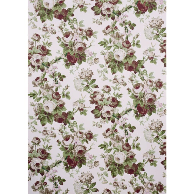 Voluptuous rose blossoms are the hallmark of Nancy, a crisp floral that’s printed in France. It's an exuberant pattern in...