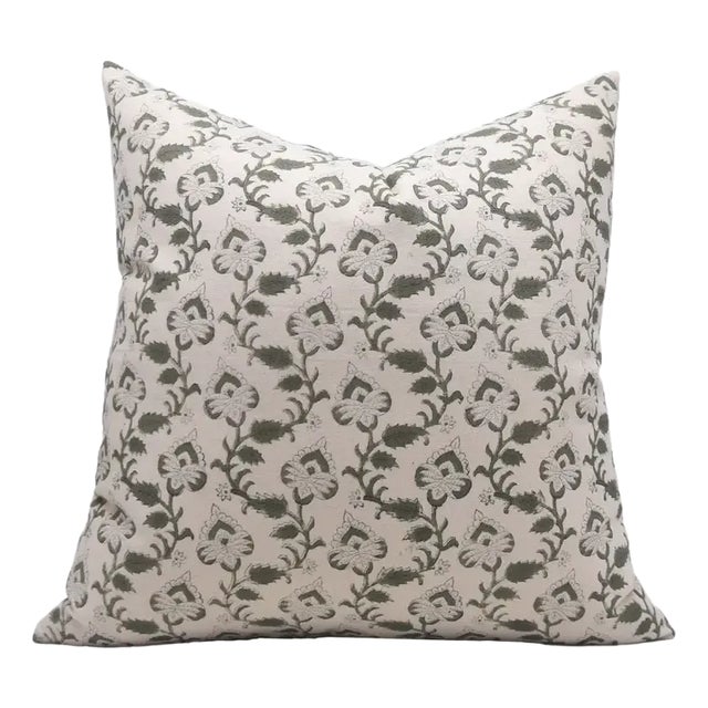 Fabdivine Indian Block Print Cushion Cover 14x14 Inch Duck Canvas-Madhubala For Sale