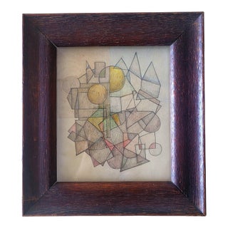 Abstract Geometric Drawing by New York City Artist Lynn Christian. Title: Untitled #9-7. 2019 For Sale