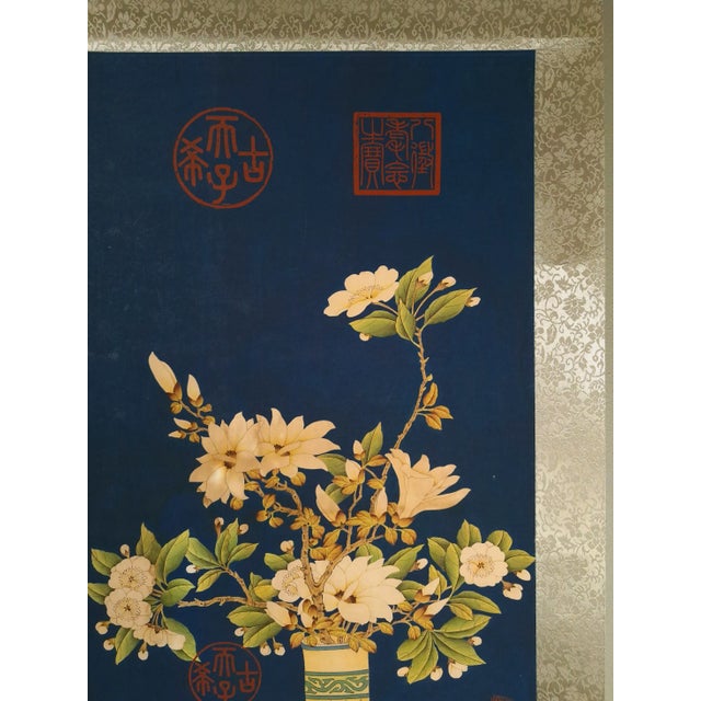1930s Chinese Still Life Scroll For Sale - Image 5 of 9