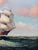 1980s 1980s Oil Painting on Canvas of a Vessel in the Sea Beautiful Ship, Signed Angell For Sale - Image 5 of 11