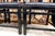 Early 20th Century Black Lacquer Chinese Influence Charcoal Leather Dining Chairs- Set of 4 For Sale - Image 9 of 13