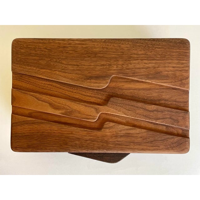 Contemporary Hand-Made Signed Art Deco Wood Jewelry Accessory Box For Sale - Image 3 of 13