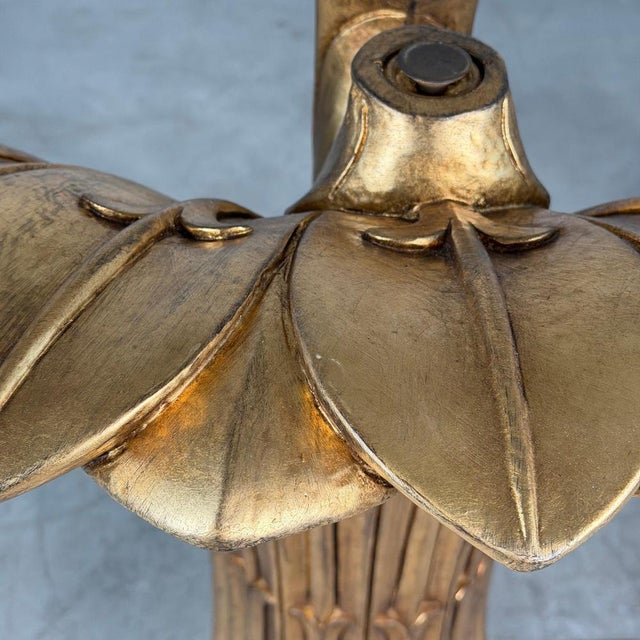 Metal Art Deco Console Table in Hand-Carved Giltwood and Marble by Pierluigi Colli, 1930 For Sale - Image 7 of 18