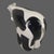 Italian Hand-Blown Art Glass Spotted Black & White Cow Paperweight Figurine For Sale - Image 6 of 10