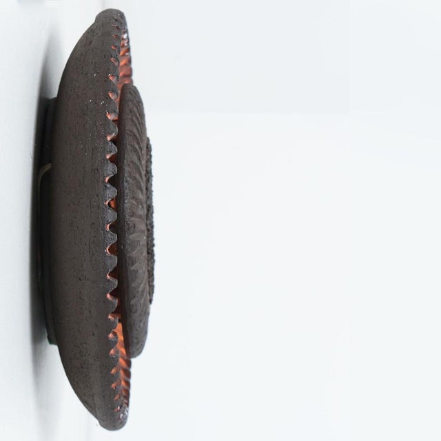 1970s Danish Round Ceramic Wall Light, 1970 For Sale - Image 5 of 15