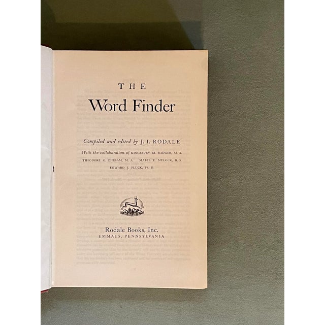 Vintage Vernacular Book Set- the Word Finder & the Synonym Finder For Sale - Image 4 of 10