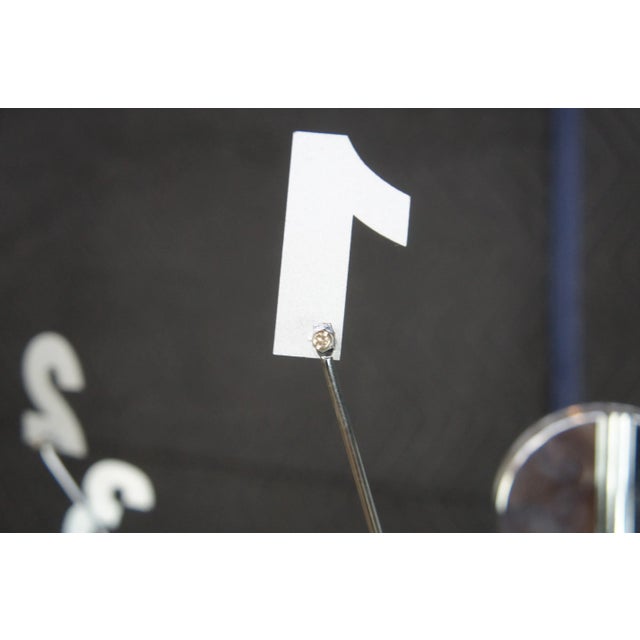 1970s Postmodern Memphis Style Chrome Starburst Sculptural Clock For Sale - Image 10 of 11