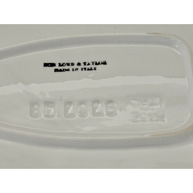 Green Vintage Italian Lord and Taylor Giant Cabbage Leaf Serving Platter For Sale - Image 8 of 9