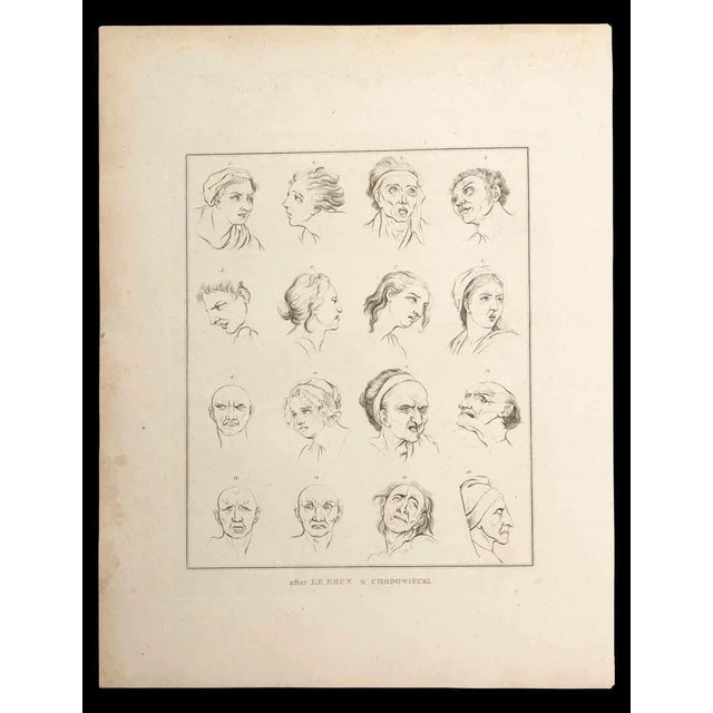 Portrait of men and women is an original etching ar realized by Thomas Holloway after Lebrun and Chodowiecki, for Johann...