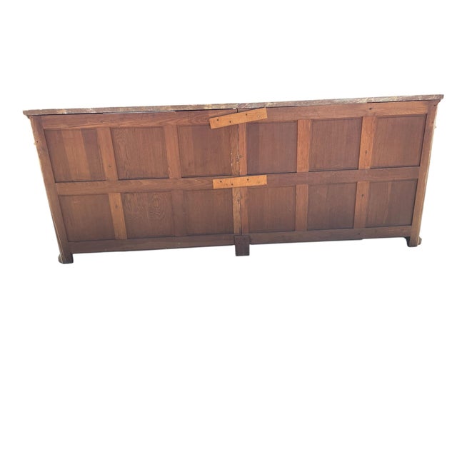 Vintage Conservatory Dresser with Belgian Marble Top, 1923 For Sale - Image 4 of 10