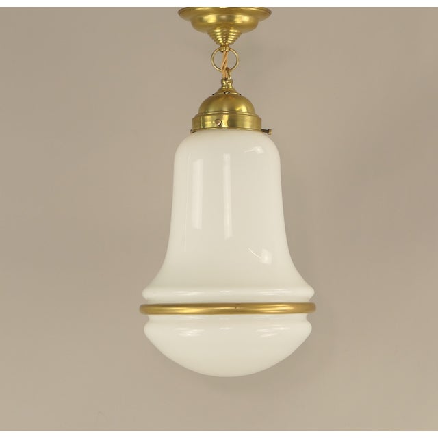 “Luzette” pendant lamp designed by Peter Behrens for Siemens-Schuckert, Germany, 1920s. This piece is attributed to the...