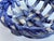 Vintage Blue White Ceramic Pottery Basket Weave Bowl For Sale - Image 6 of 9