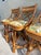 1960s Rare Trio of X-Back Bamboo Swivel Counter Stools (3) - Refurbished and Reupholstered For Sale In Miami - Image 6 of 12