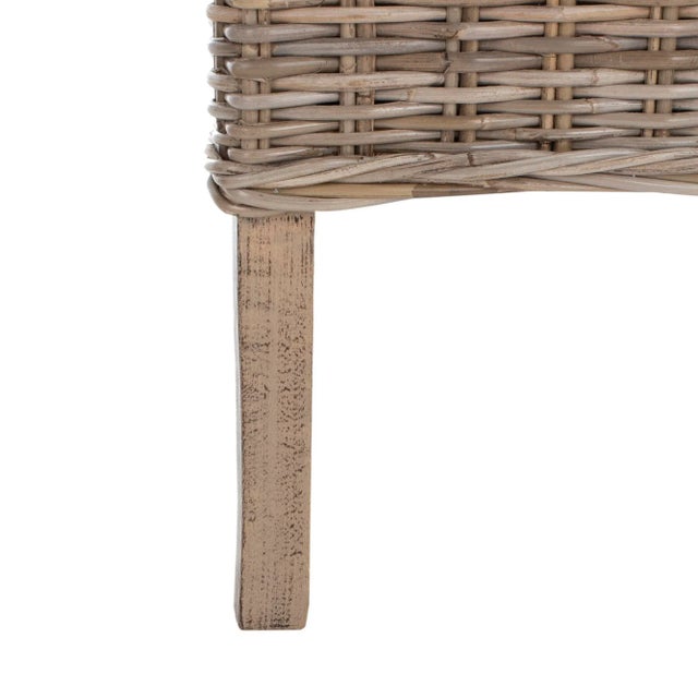 Wood Dainton 19''H Rattan Side Chair in Natural Unfinished - a Pair For Sale - Image 7 of 10