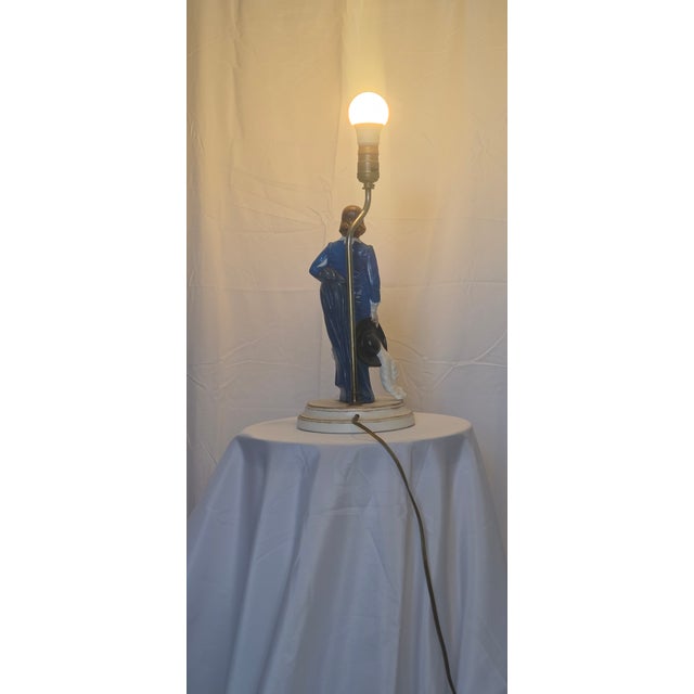 Vintage Pinkie & Blue Boy Figural Table Lamps – Matching Pair For Sale - Image 11 of 17