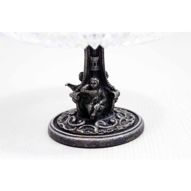 1940s Crystal and Silver-Plated Metal Cup, 1930s For Sale - Image 5 of 9