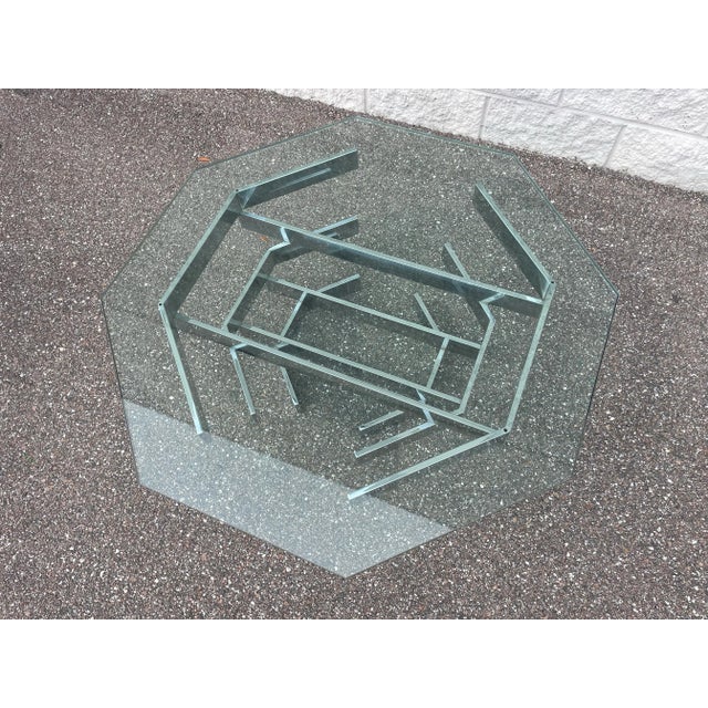 Mid-Century Modern Paul Mayén for Habitat Glass & Chrome Coffee Table For Sale - Image 3 of 9