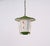 Mid-Century Italian Round Opaline Glass and Brass Green Lantern Chandelier, 1950s For Sale - Image 14 of 18