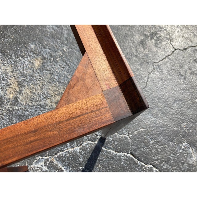 1950s Walnut & Marble Console Table Attributed to Gio Ponti For Sale - Image 12 of 13