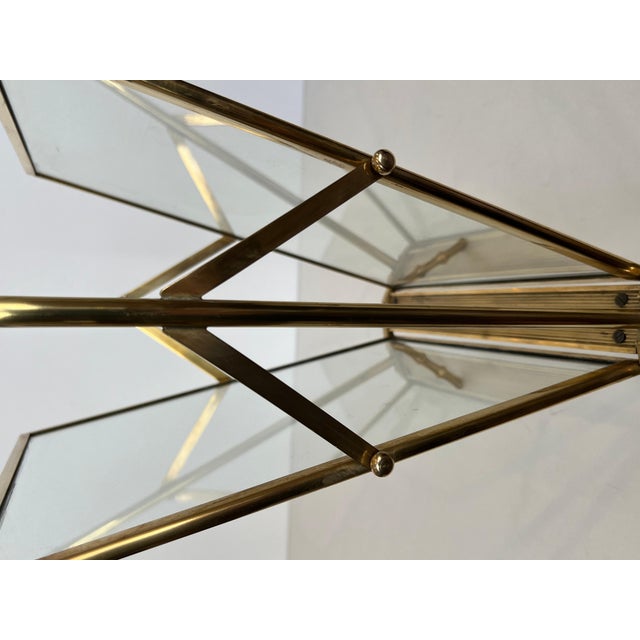 1940s Faux bamboo bronze and brass magazine rack by Maison Baguès For Sale - Image 9 of 12