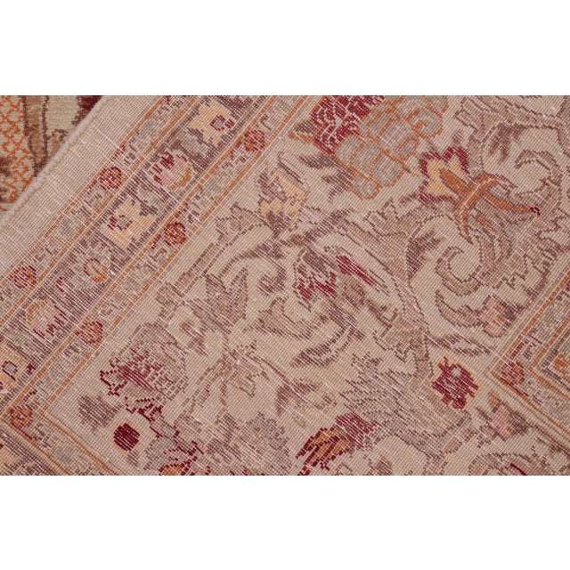 Textile Elegant Pak-Persian Green/Beige Wool Rug - 8'1'' X 10'1'' For Sale - Image 7 of 9