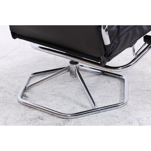 Set of Mid-Century Leather Lounge Chair and Ottoman from Unico For Sale - Image 13 of 18