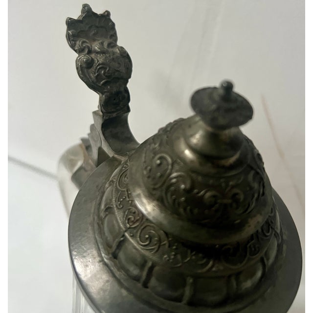 Covered Beer Mug in Enameled Glass For Sale - Image 9 of 10