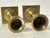 Set of 2 brass miniature candlestick holders. Not identical. One is 3” tall and the other is 3 1/4” tall.