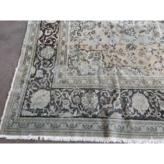 Mid 20th Century Vintage Traditional Hand-Knotted Wool Rug - 10" X 13'7" For Sale - Image 5 of 11