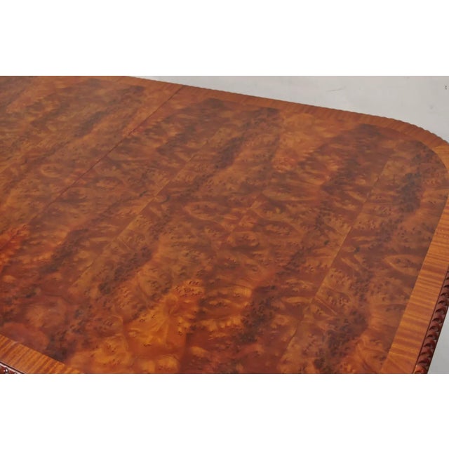 Chippendale Style Flame Mahogany Ball and Claw Dining Room Table W/ 2 Leaves For Sale - Image 11 of 12