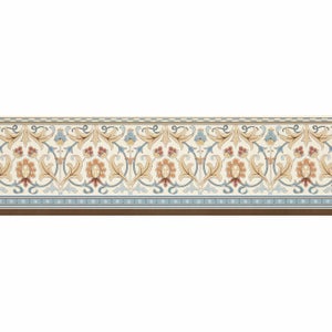 Morris & Co. Ornamental Frieze Wallpaper in Linen/Woad- a sample