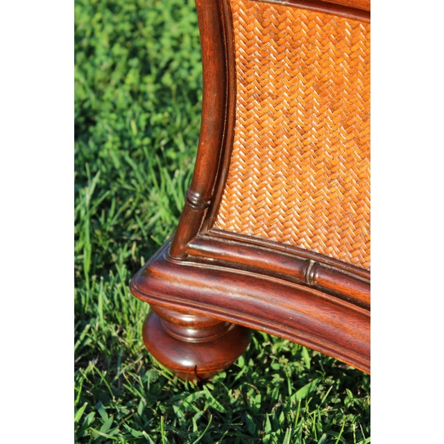 Ethan Allen Faux Bamboo and Rattan Chest of Drawers For Sale - Image 13 of 18
