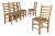 20th Century French Oak Dining Chairs With Upholstered Seats - Set of 6 For Sale