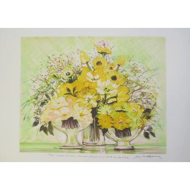 Michel Henry, Yellow Bouquet, Lithograph For Sale - Image 3 of 3