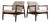 Mid-Century Armchairs GFM-64 by Edmund Homa with Upholstery from Kvadrat, Poland, 1960s, Set of 2 For Sale
