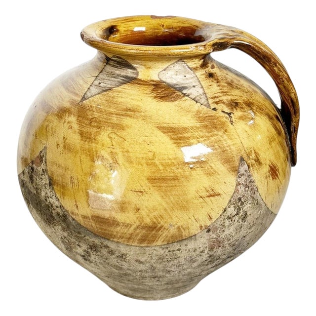 Vintage French Glazed Pottery Jar, 1960s For Sale