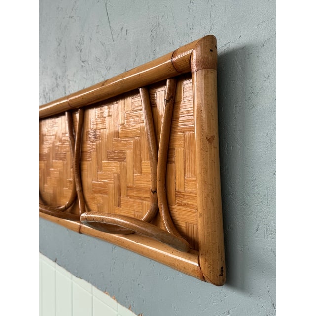 Mid-Century Modern Italian Bamboo Hat Rack, 1960s For Sale - Image 4 of 11
