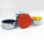 An effective set of colorful modular ashtrays designed in the style of Japanese designer Isam Kenmochi. They are made of...