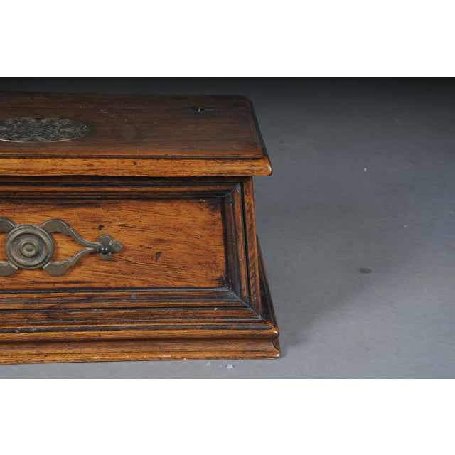 19th Century German Oak Letter Casket For Sale - Image 5 of 18