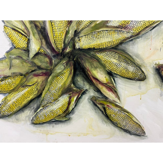 Ears of Corn Acrylic on Canvas Painting, Unsigned For Sale In San Francisco - Image 6 of 12