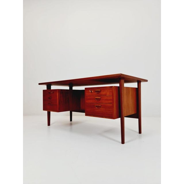 Vintage Danish Teak Desk by Kai Kristiansen for FM Møbler, Denmark, 1960s For Sale - Image 11 of 18